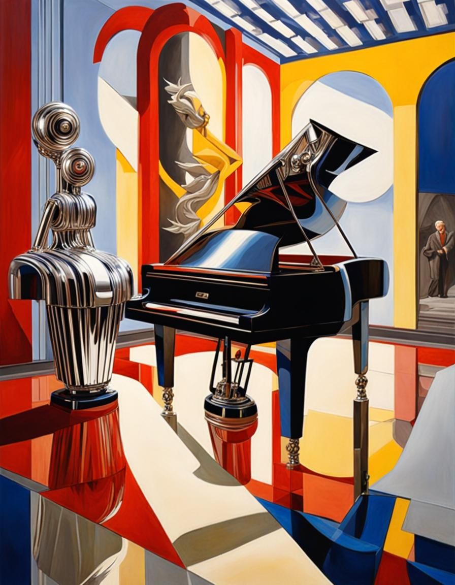 Art Deco Sculpture in Museum by Frank R. Paul