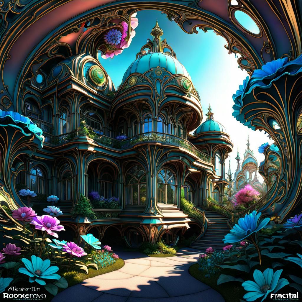 Inner Earth Secret Flower Garden: Art Nouveau Rococo