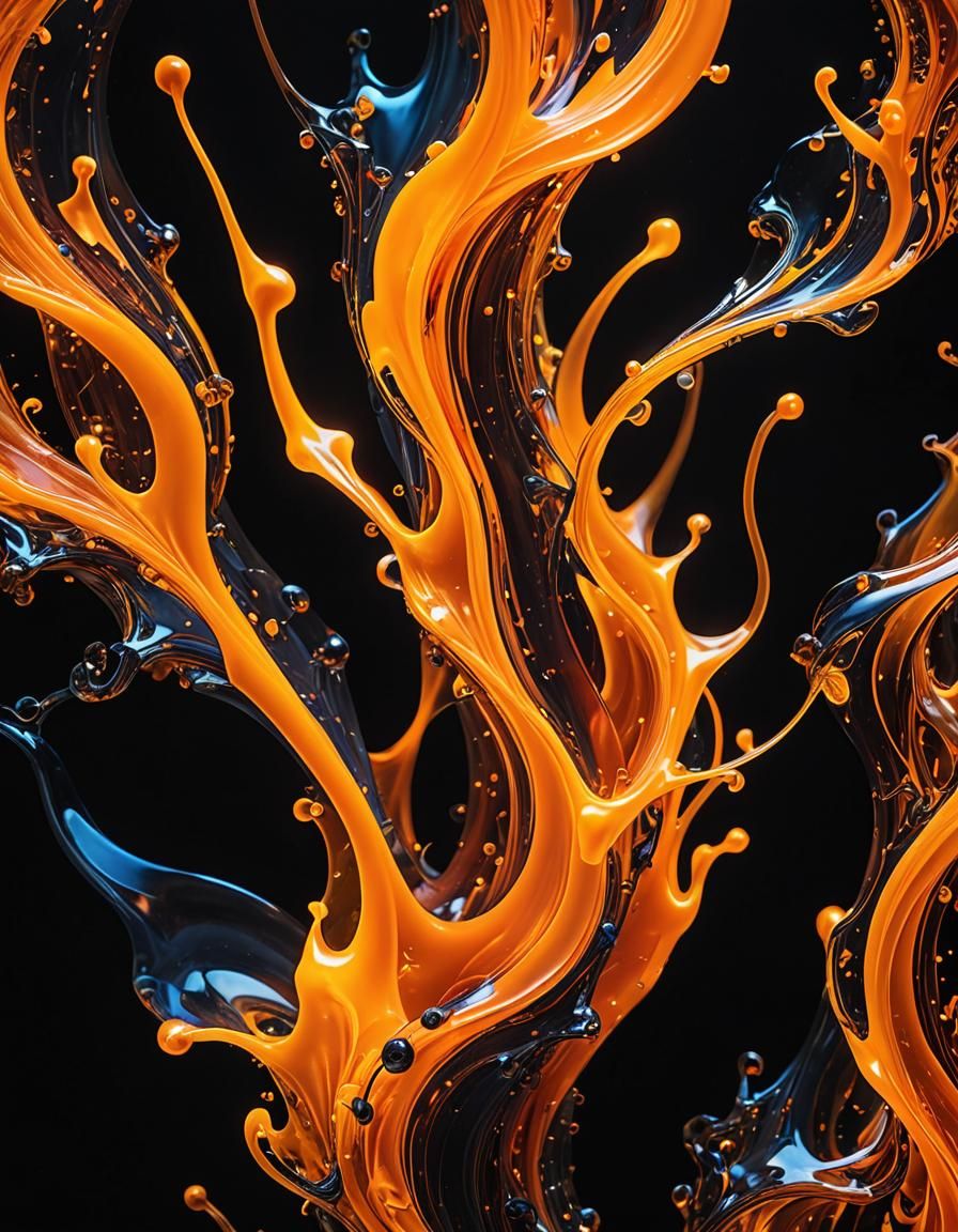 Molten Glass Hell-Flame Abstract Expressionism Masterpiece