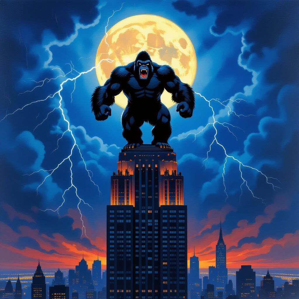King Kong Roars Atop Empire State Building
