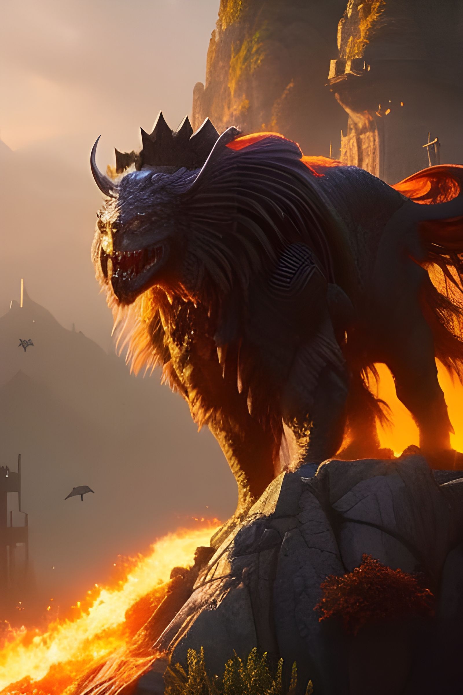 Fantasy Gatekeeper Monster Concept Art