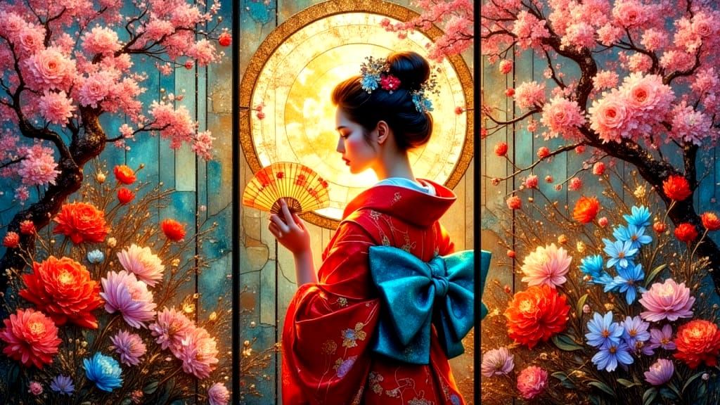 Geisha in the garden