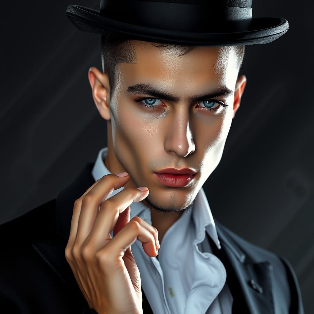 Hyperrealistic Portrait of a Mysterious Dark Fantasy Emperor