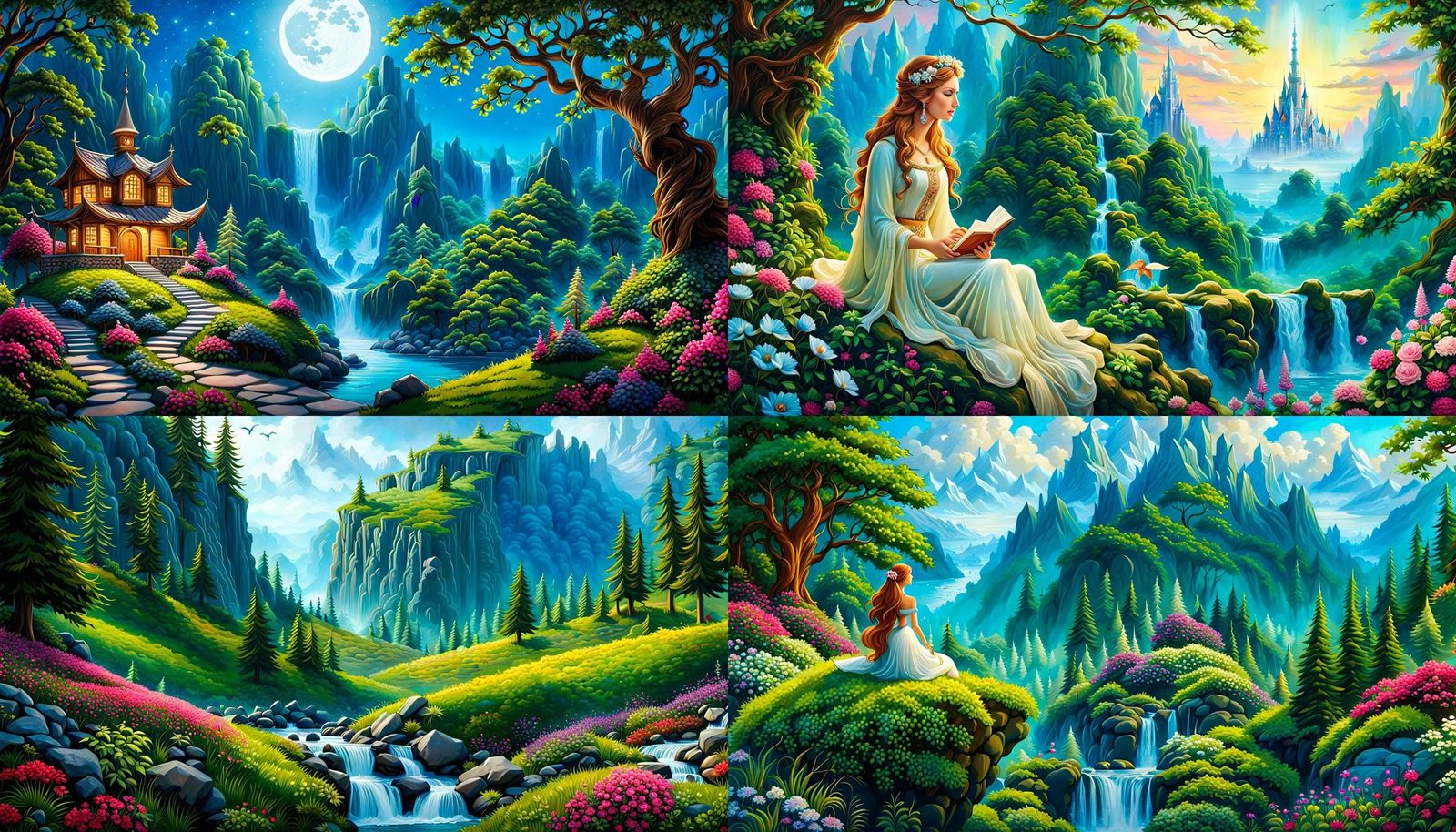 Beautiful Mother in a Gorgeous Landscape