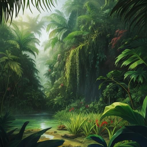 AI Generated Jungle Landscape