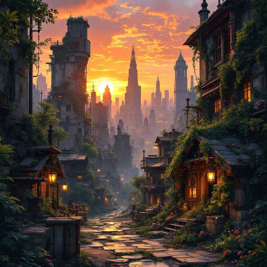 Urban Oasis Amidst Industrial Decay