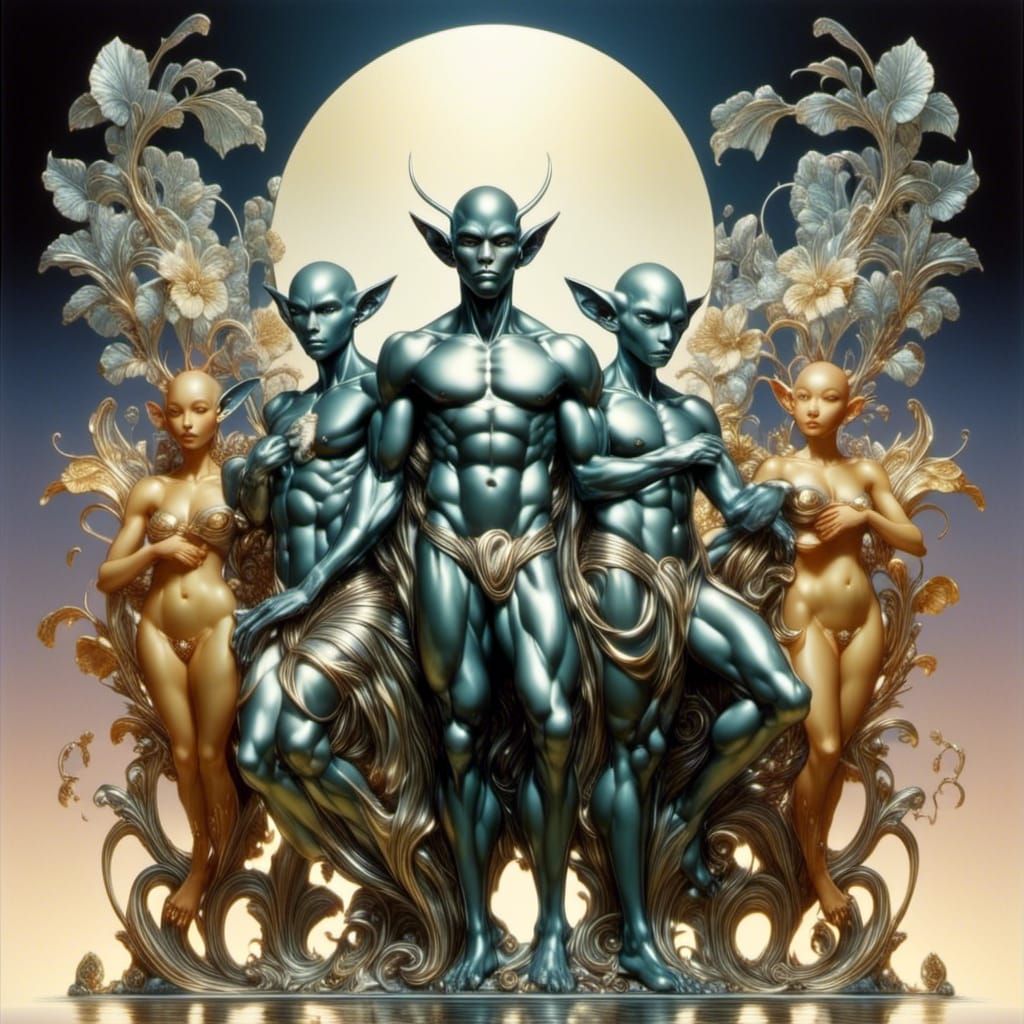 Enchanted Silver Goblin Seaside Portrait