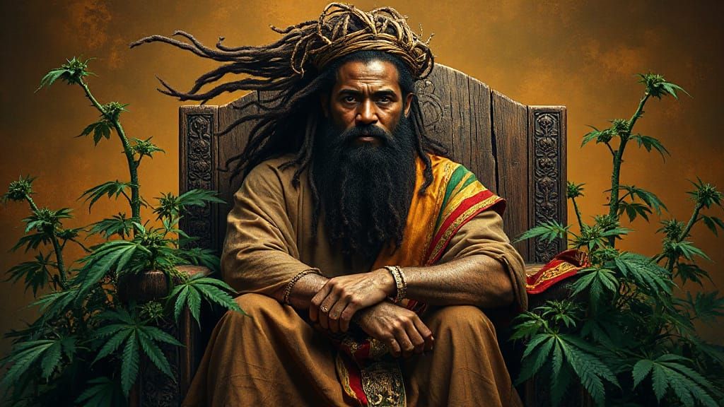 Ancient Warrior King in Earthy Splendor