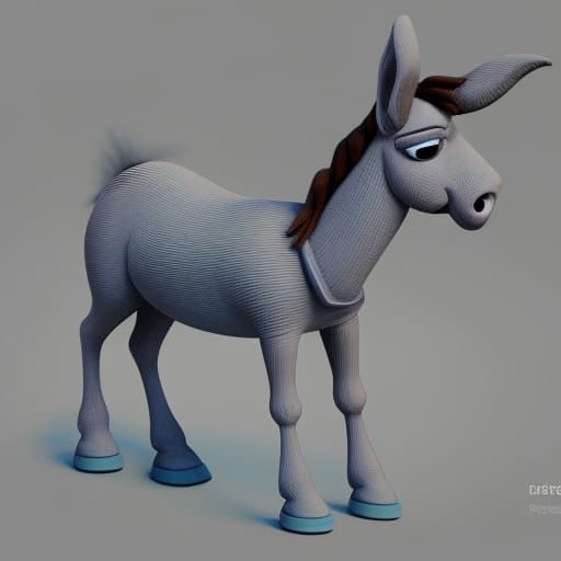 Donkey: Pixar-Style 3D Digital Art
