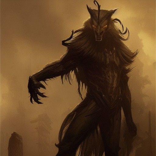 Sinister Lycan Image in a Dark Style