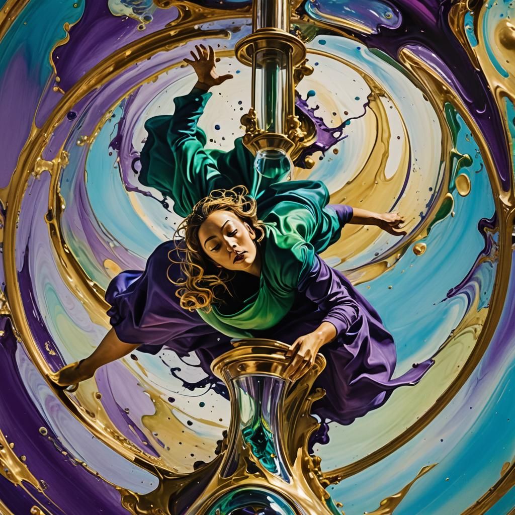 Hourglass Dream: Abstract Expressionism in Macro Photography