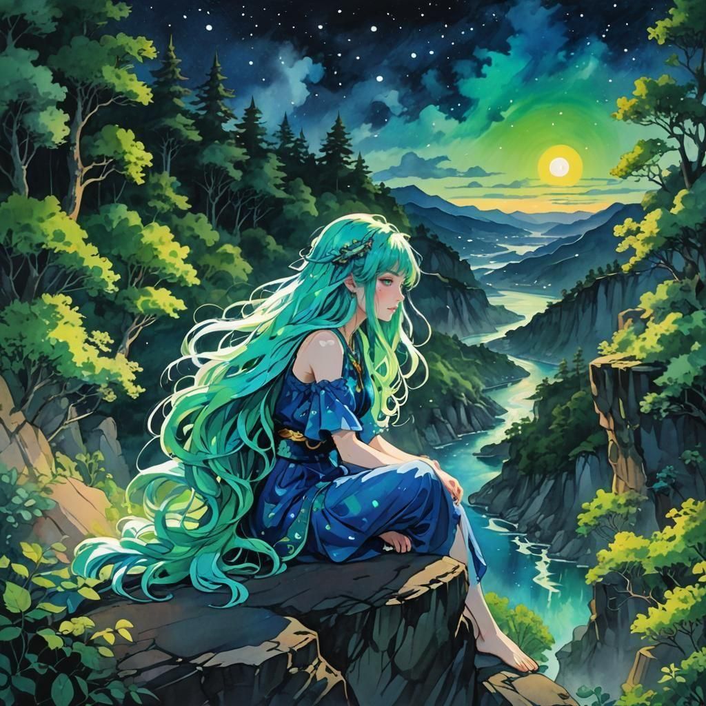 Beautiful forest goddess