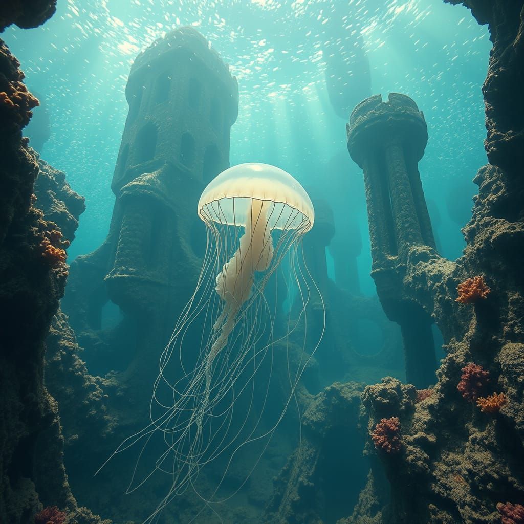 Ethereal Jellyfish in Sunken City Alley