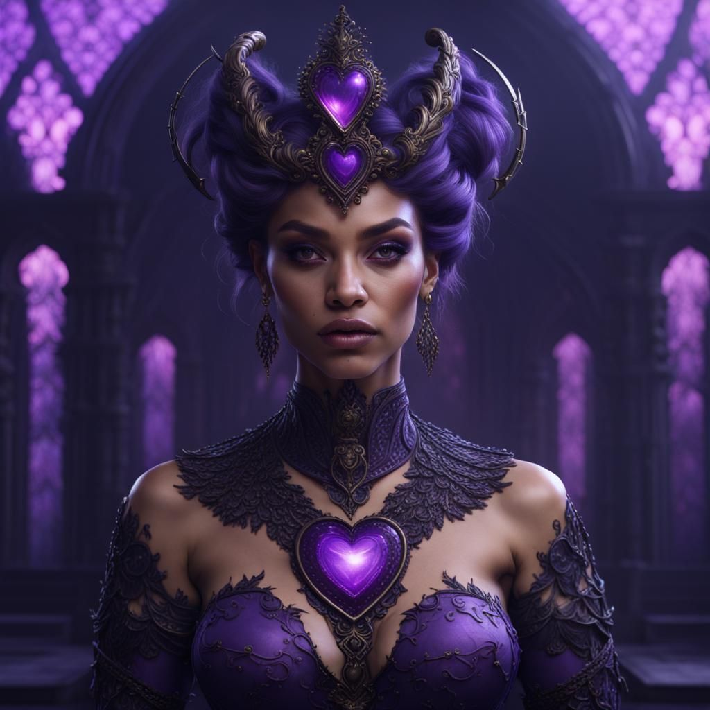 Gothic Queen of Hearts Fantasy Art