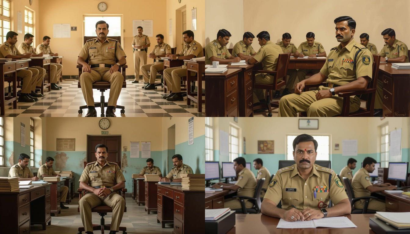 Indian Police Officer in Police Station