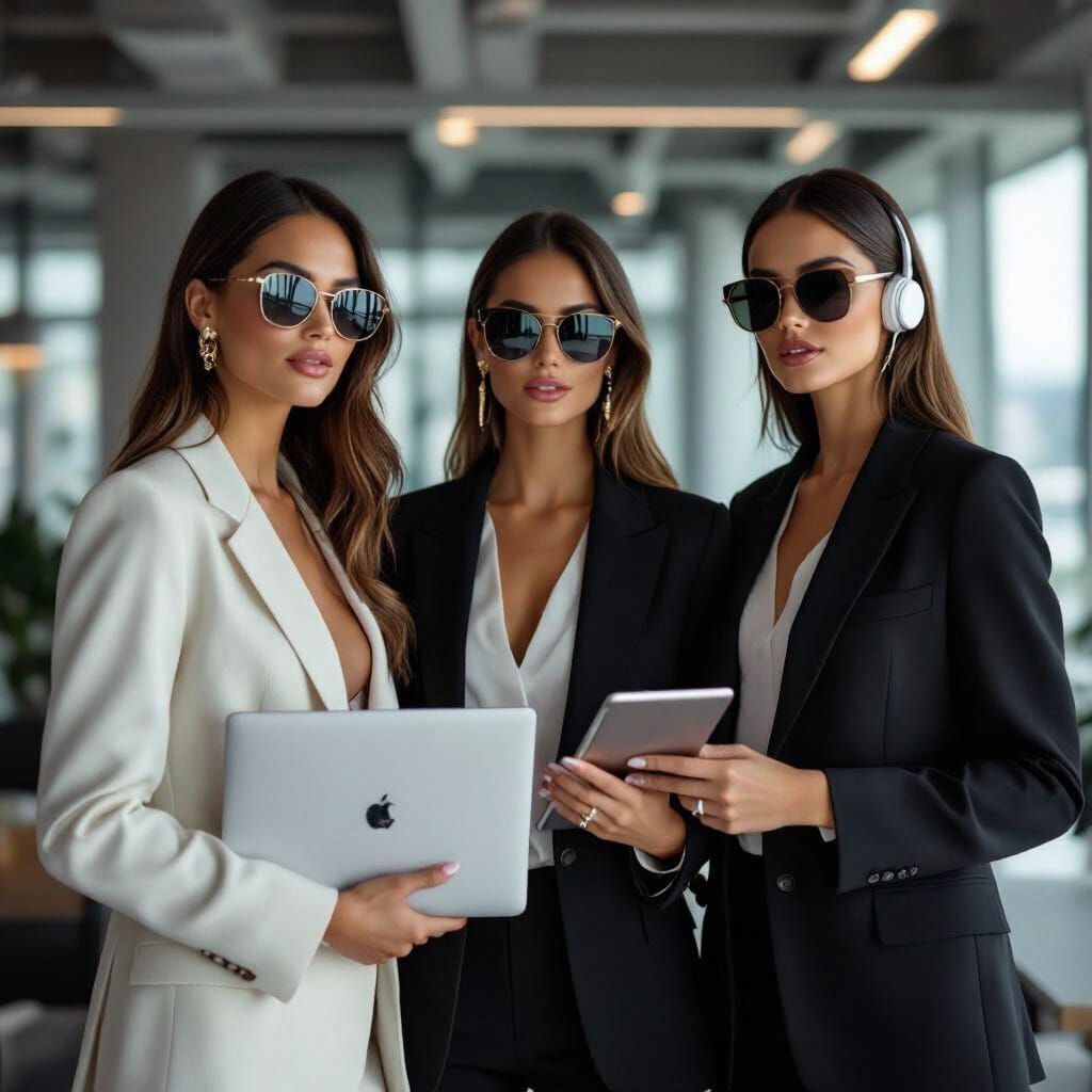 Women in Corporate Setting, Vogue Editorial Style