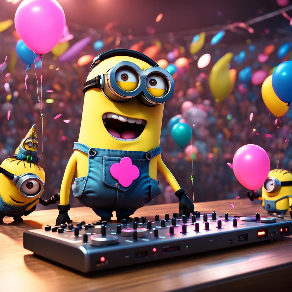 Minions DJ Birthday Party: Fantasy Concept Art