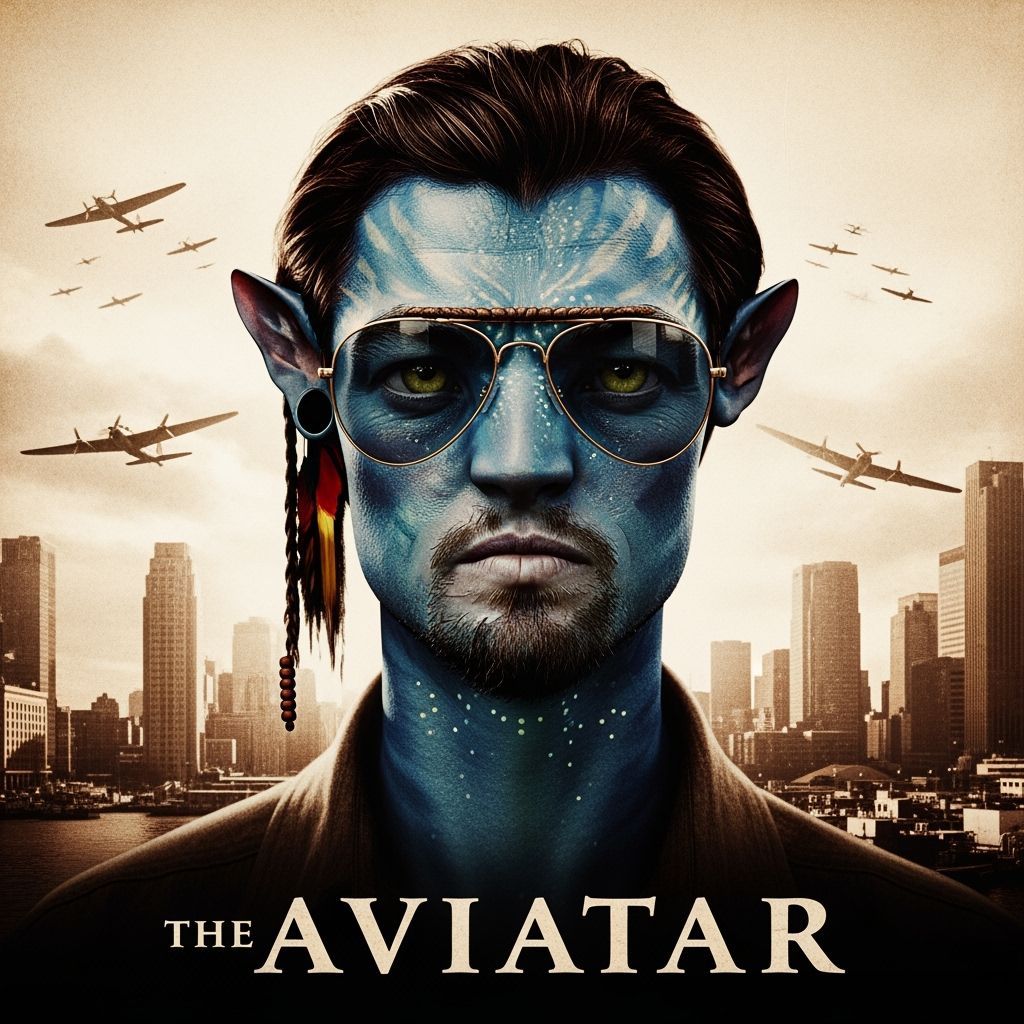 Na'vi as The Aviator in Vintage Movie Poster