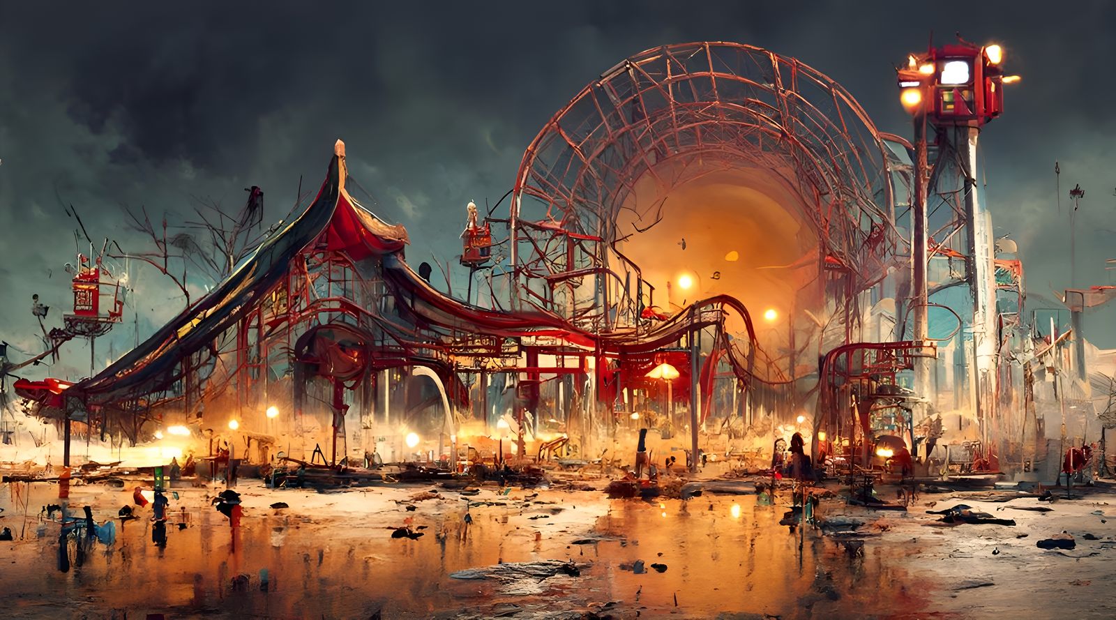 Melting Theme Park: Post-Apocalyptic Digital Art