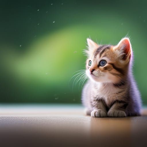 Kitten Enjoys Rainy Day: Professional Photography