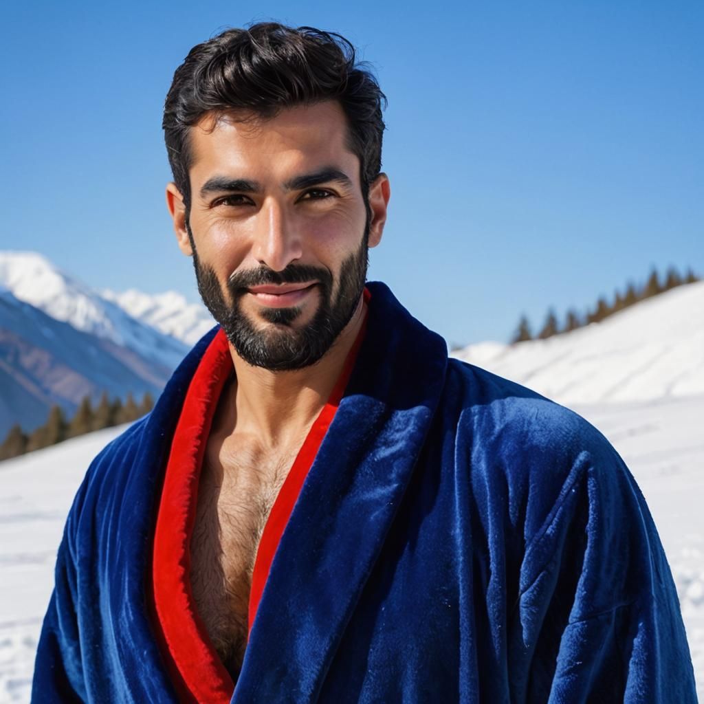 Serene Man in Velvet Robes, Impressionist Style