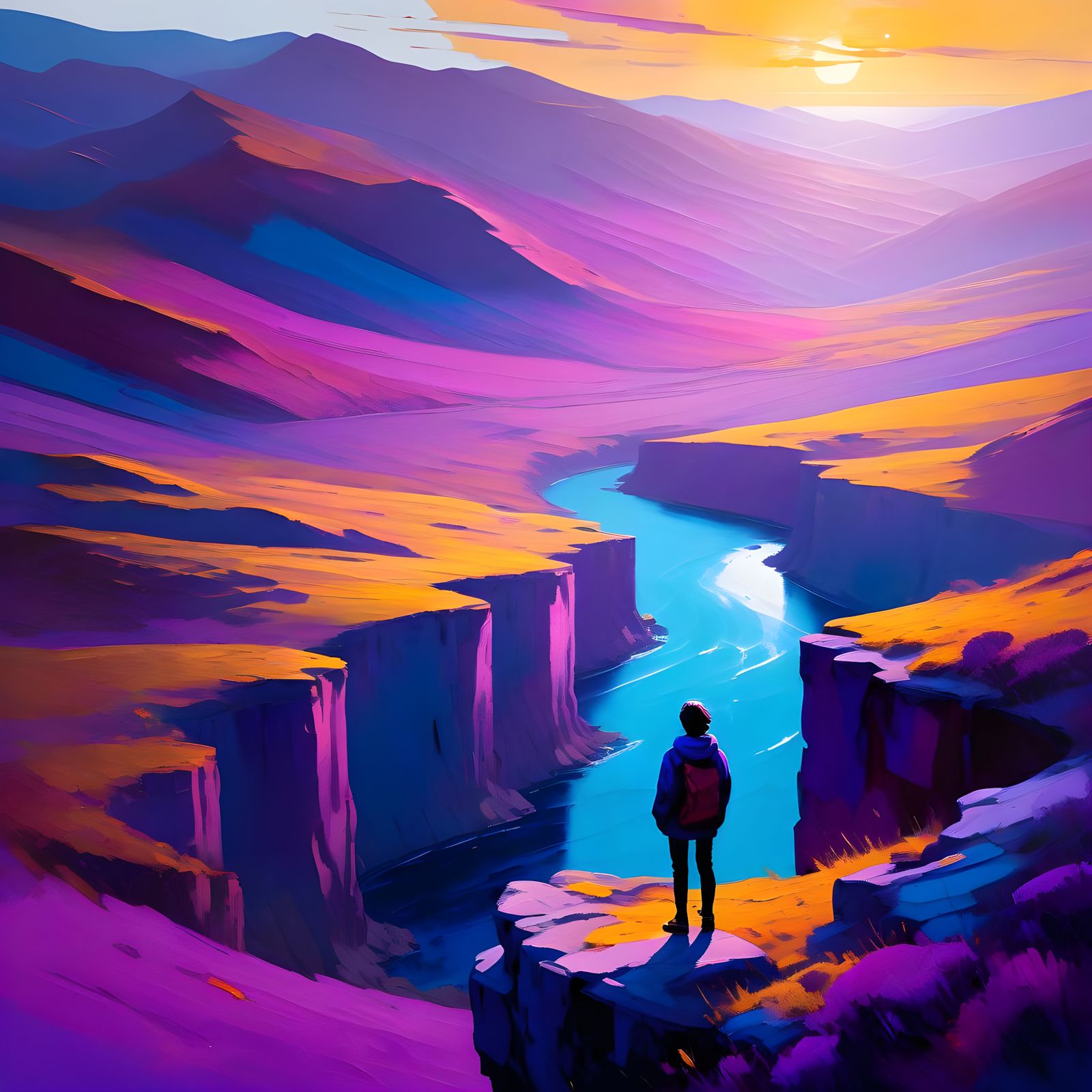 Abstract Blue and Purple Holiday Design