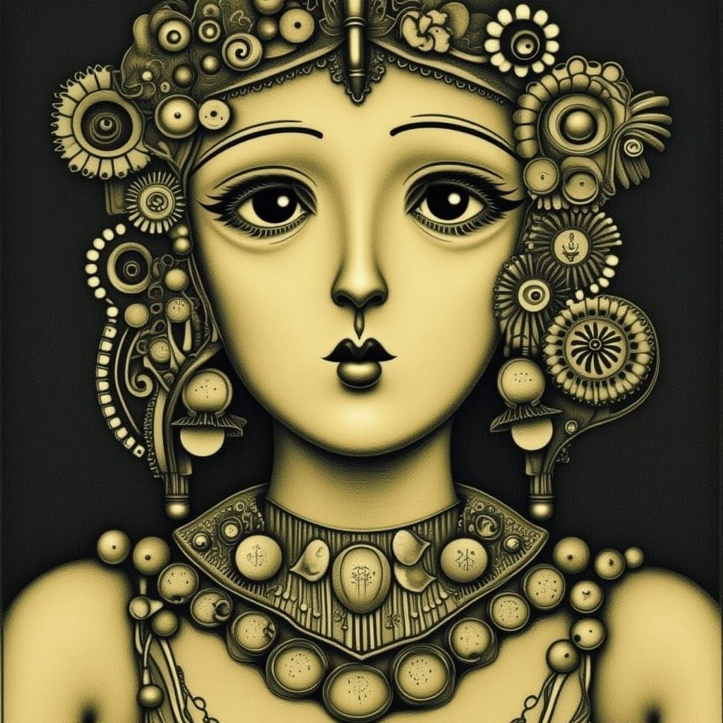 Wondersmith Character in Aubrey Beardsley Style