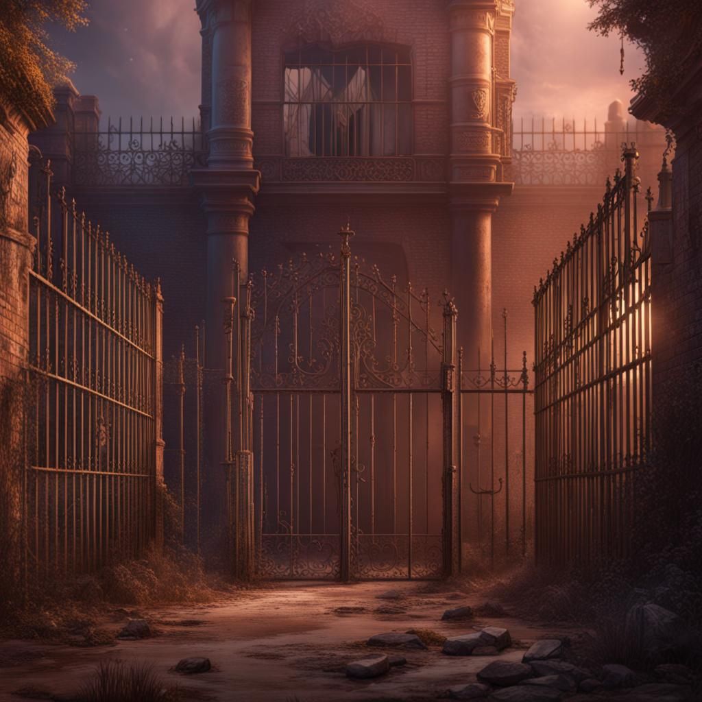 R. Kelly in Jail Yard: Detailed Matte Painting