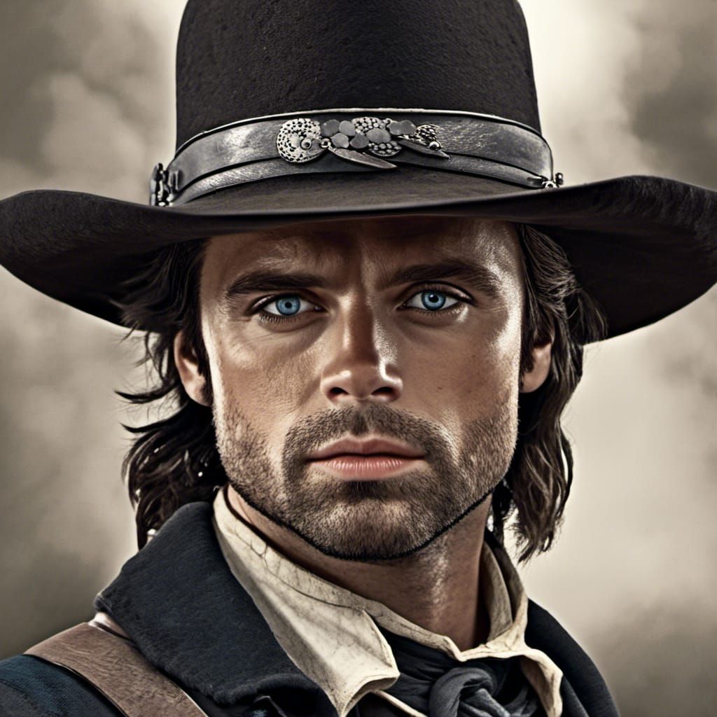 Sebastian Stan as The Lone Ranger in Sci-Fi Style