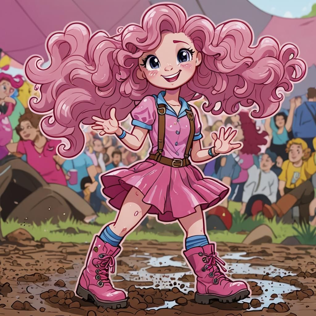 Pinkie Pie Human Dancing at Music Festival