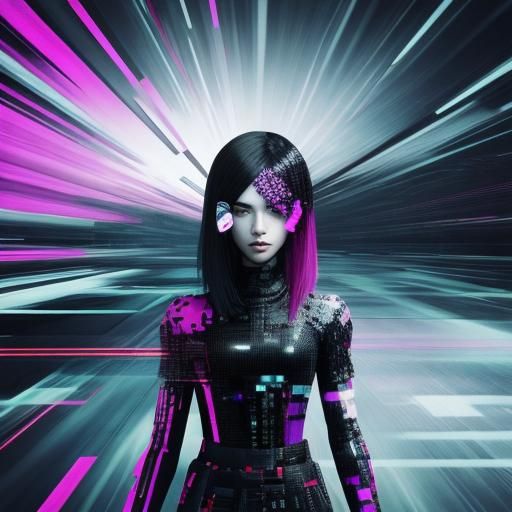 Edgy Glitch Effects with Modern Aesthetic