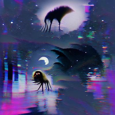 Abstract Creature of the Night