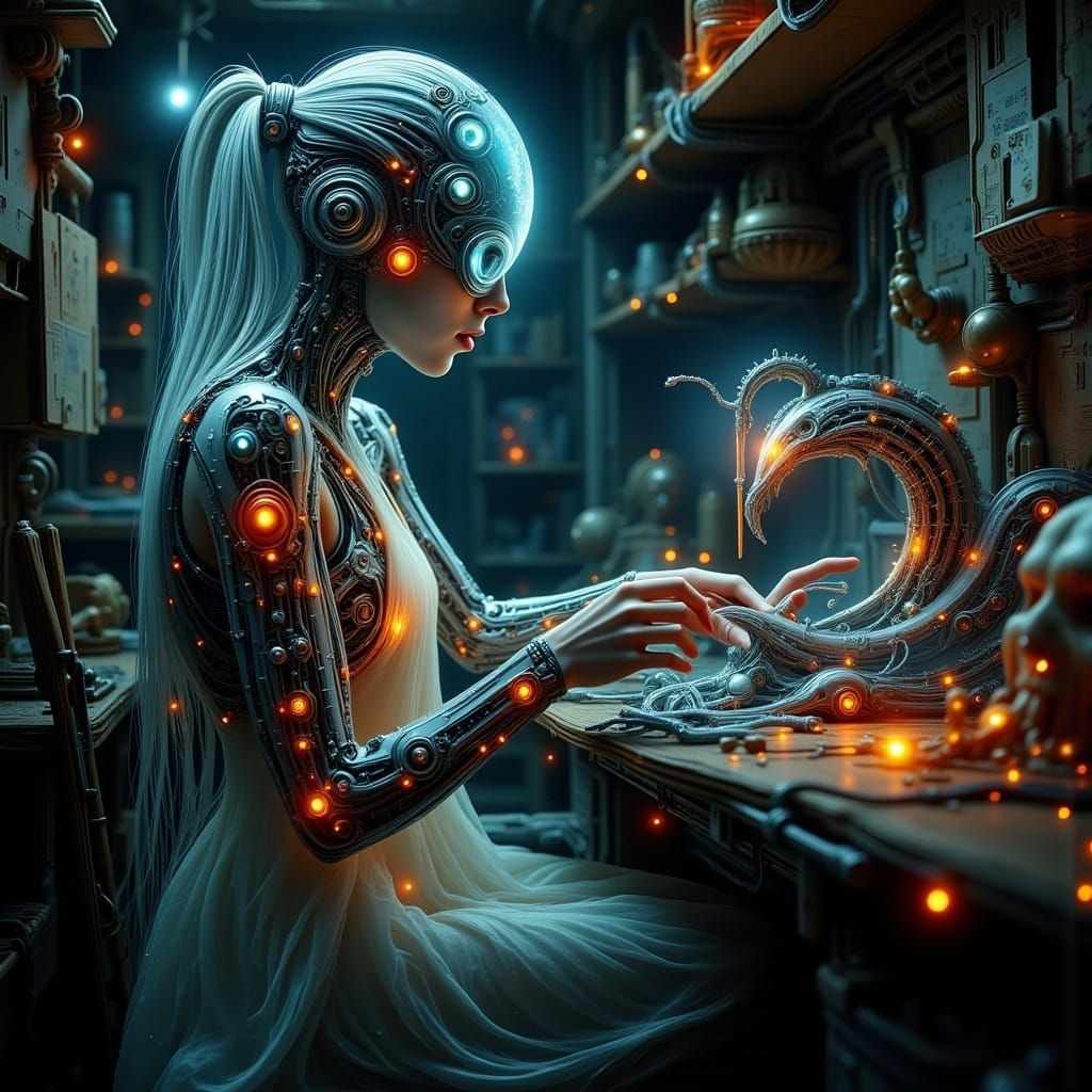 A cybernetic woman