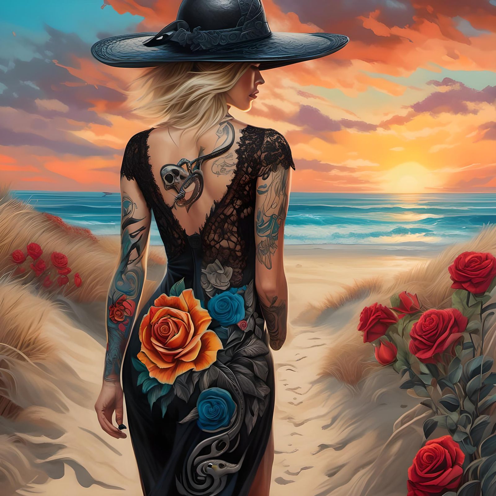 <lora:Tattoo Designs:1.0> A  gigantic visible photo, hyperre...