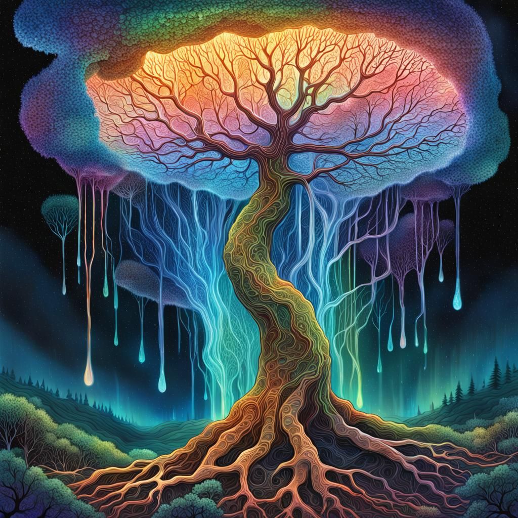 Mystical Tree of Life: a Cosmic Illustration