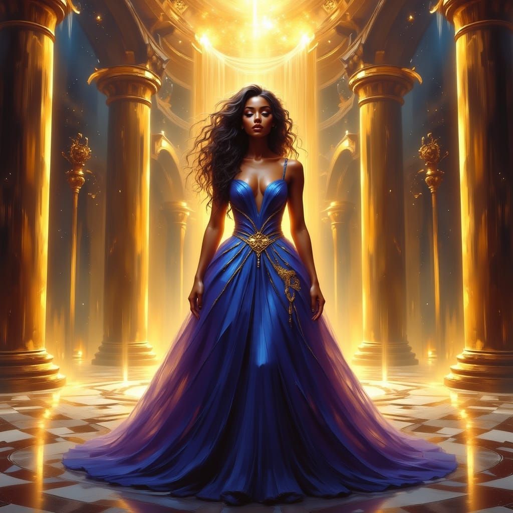 Heavenly Council with Radiant Seer and Celestial Beings