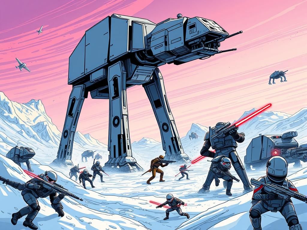 Hoth AT-AT Walker in Cel-Shaded Style