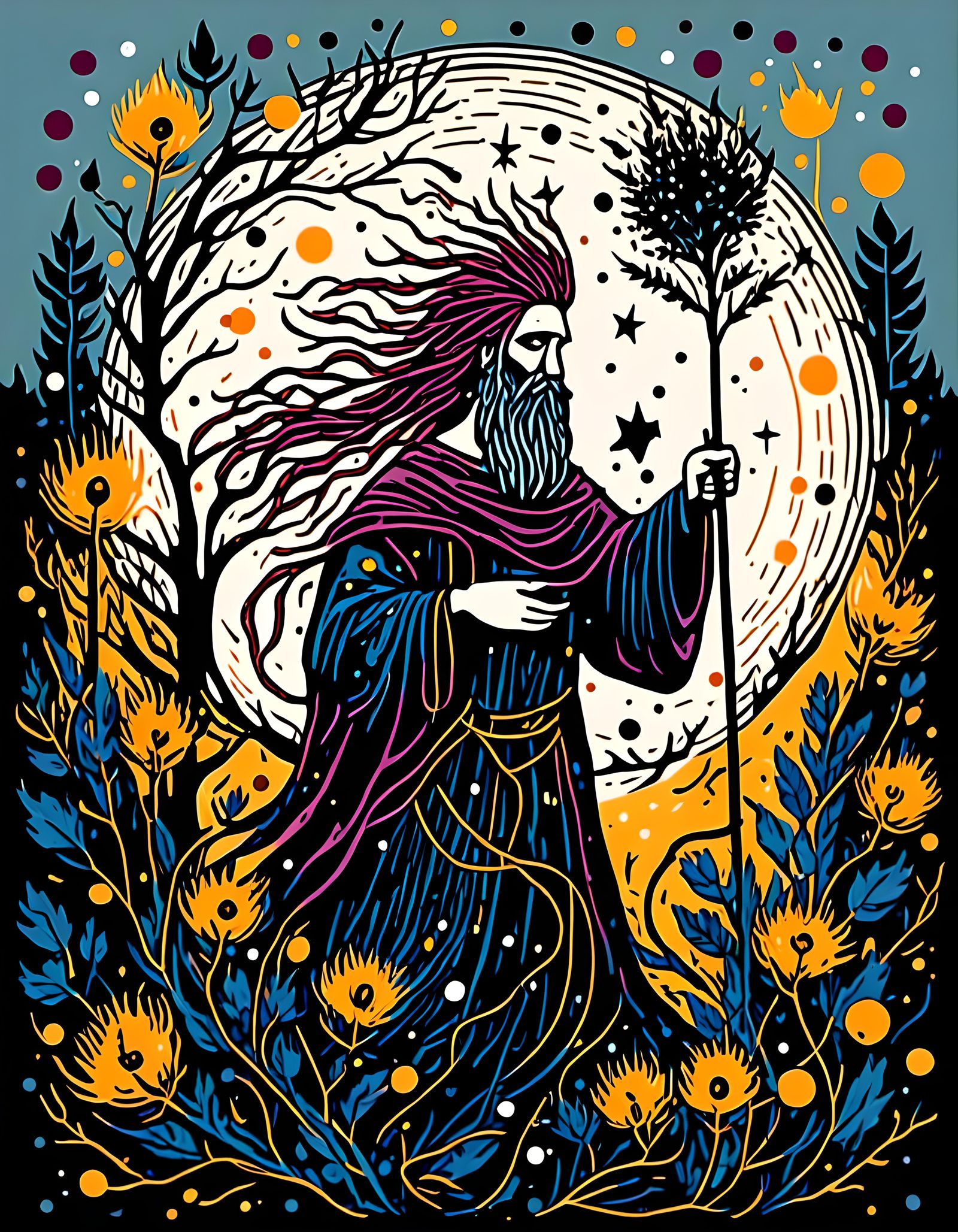 Sinister Druid Reaching for the Stars