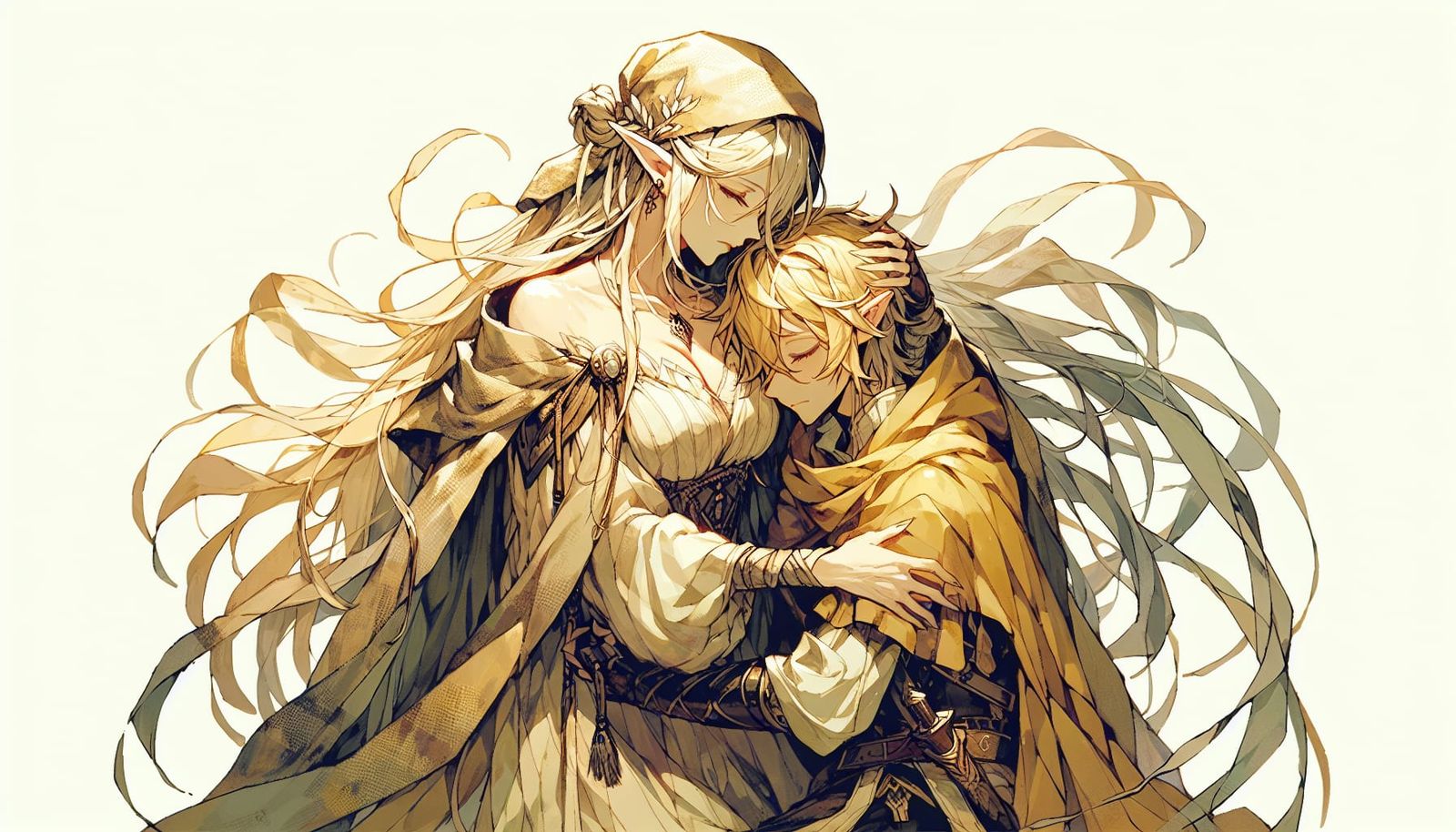 Gentle Anime Moment of Affection