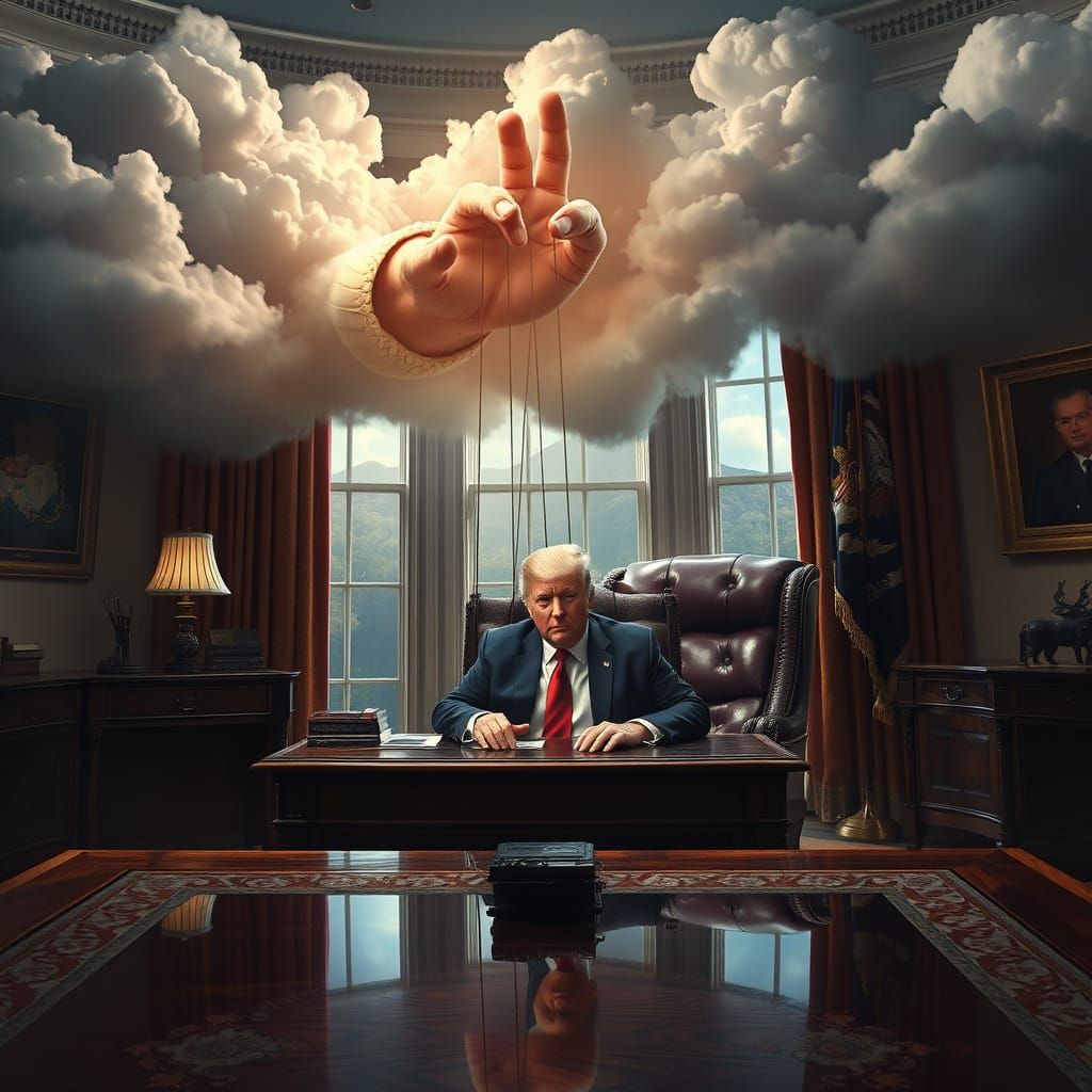 Donald Trump: Puppet of Destiny, Digital Matte Painting