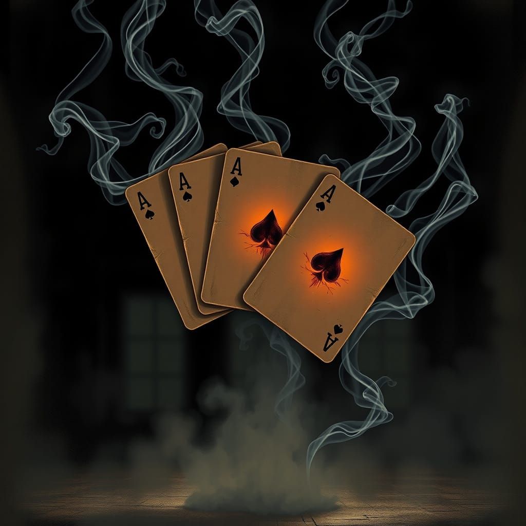 Ethereal Cards in Chiaroscuro