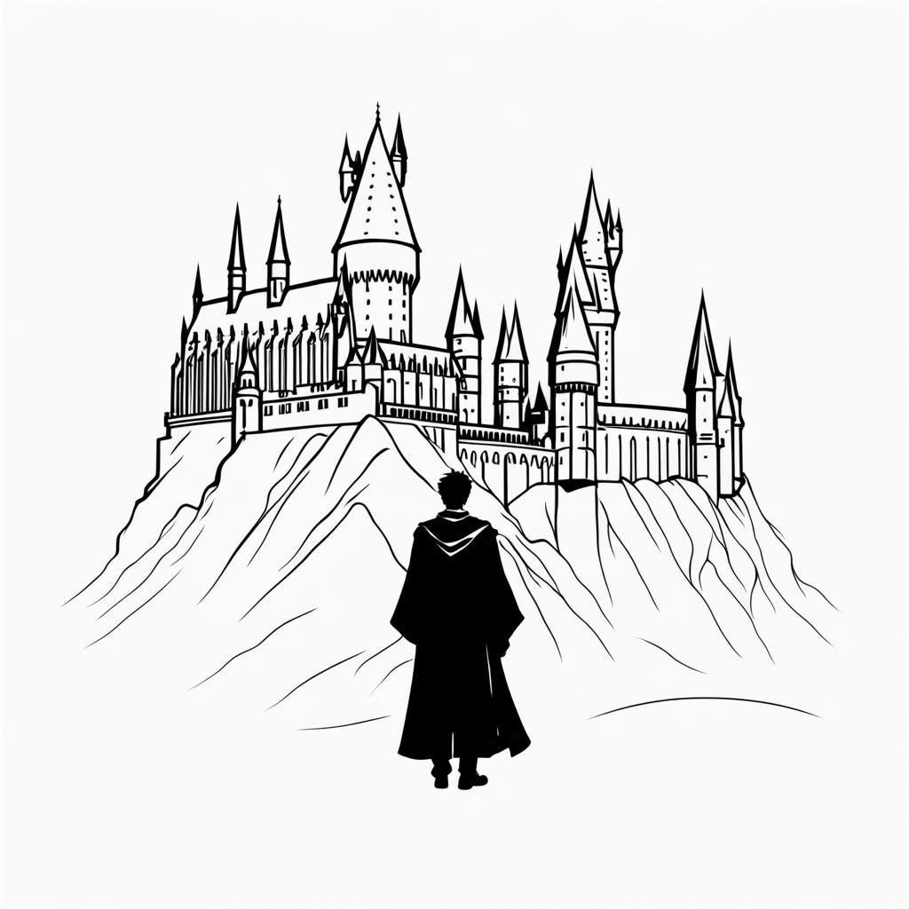 Harry Potter Line Art