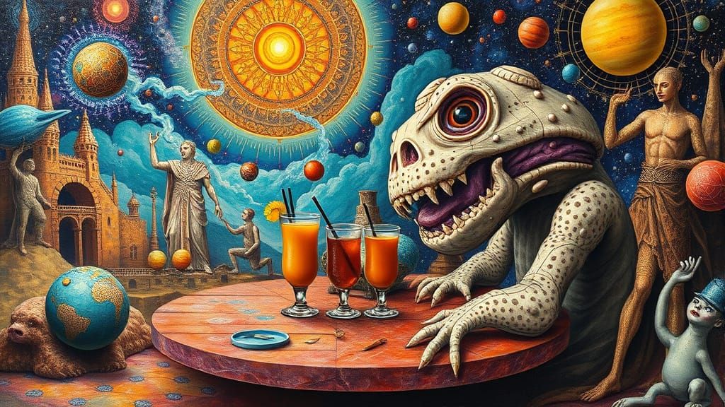 Psychedelic Utopia: Sacred Geometry Meets Surreal Art