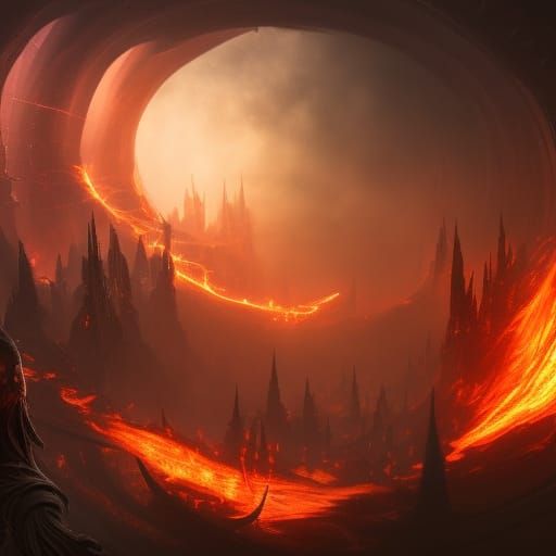 Dark Lord Banished into Vortex of Fire