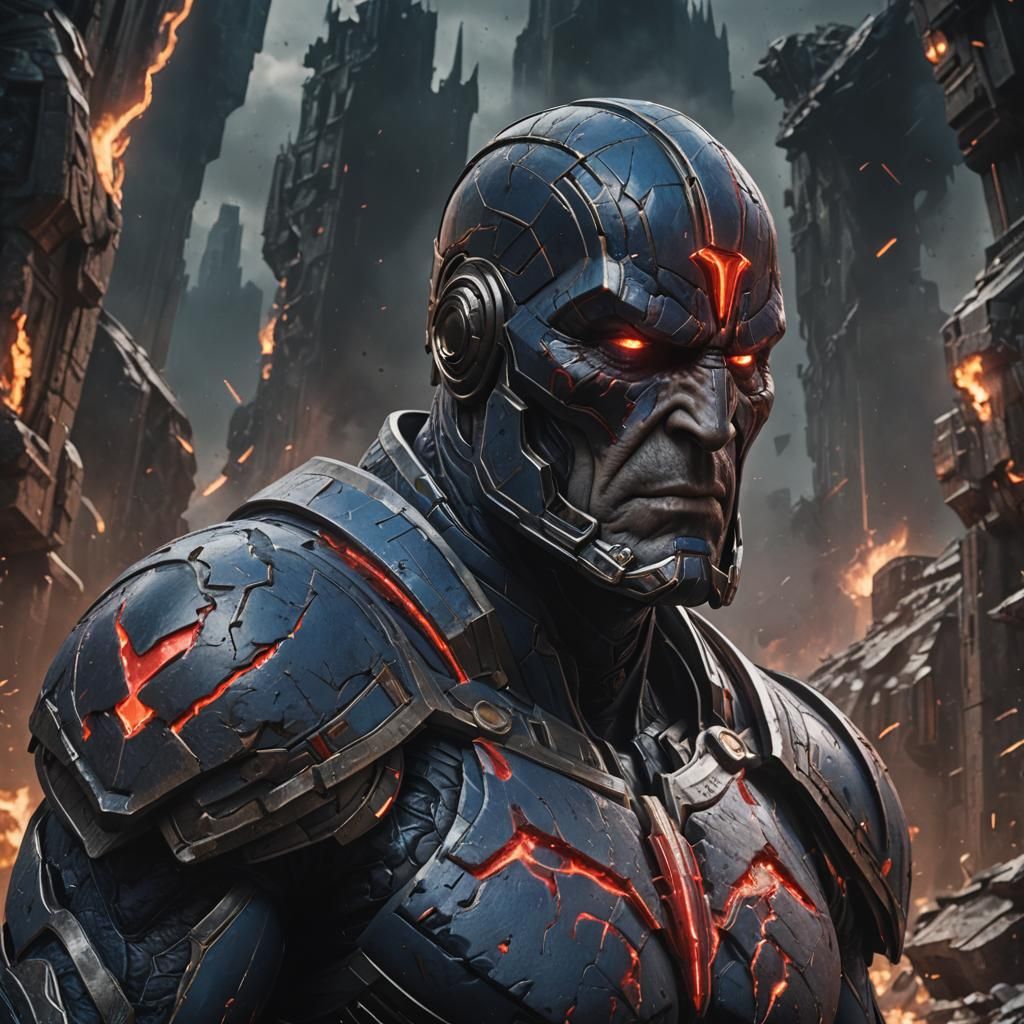 Detailed Darkseid Portrait in Fantasy Concept Art