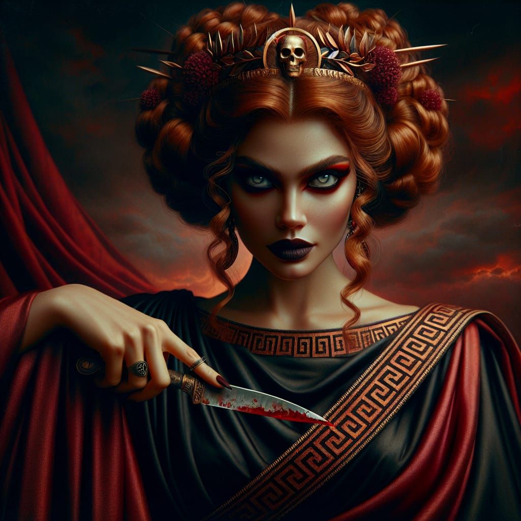 Algos: Goddess of Pain in Dramatic Fantasy Art