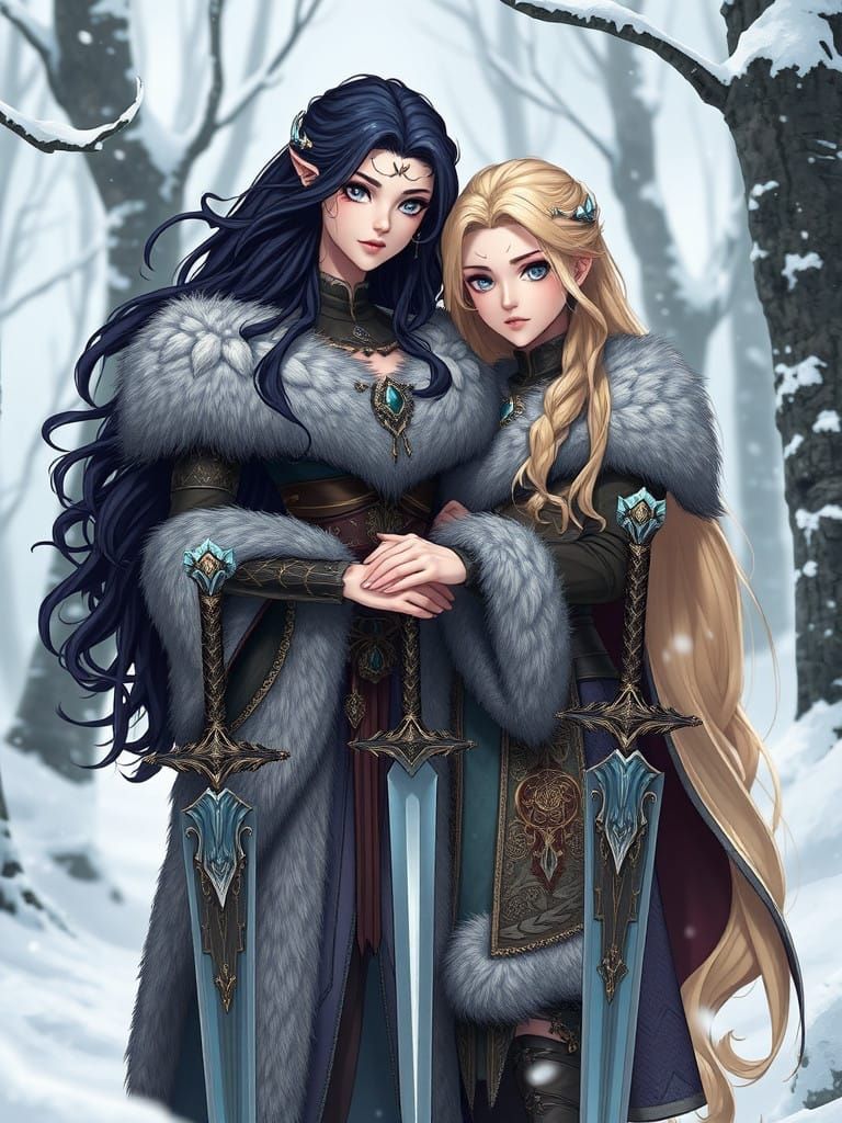 Sisters of Winter, in 3D Anime Style