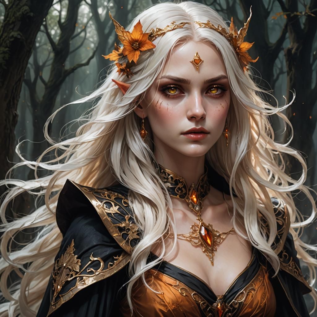 Beautiful Fairy Woman in Dark Fantasy Style