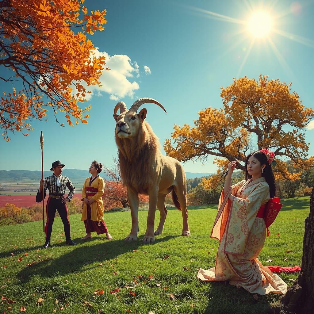 Mythical Chimera and Figures in Seraphinianus Hyper-realisti...