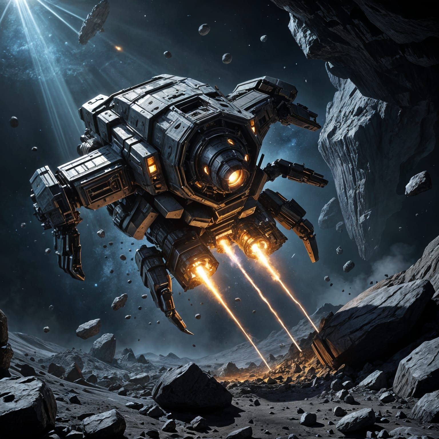 Salvage Claw Extracts Metals from Asteroid: Space Opera